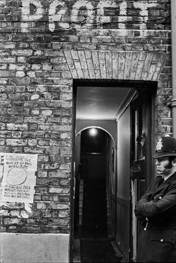 Eviction of squatters from private rented property that was being kept empty. London 1973
